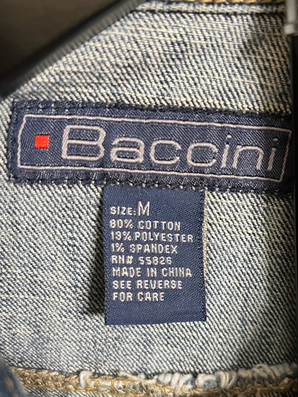 Baccini Women’s Light Blue Rhinestone Embellished Denim Jacket! Size Medium. - Picture 8 of 12